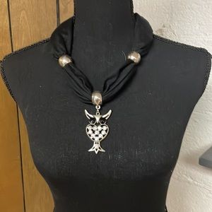 💕3/$15. Owl Jeweled Necklace Scarf!!